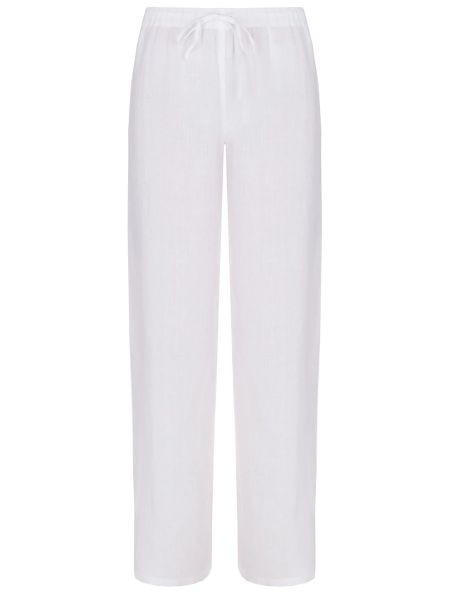 Льняные прямые брюки 120% Lino белые