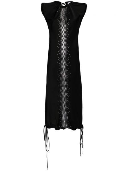 Robe mi-longue à imprimé The Attico noir
