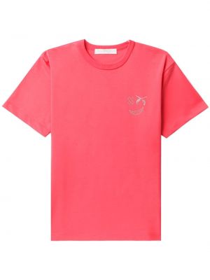 Bavlnené tričko s potlačou Roar ružová