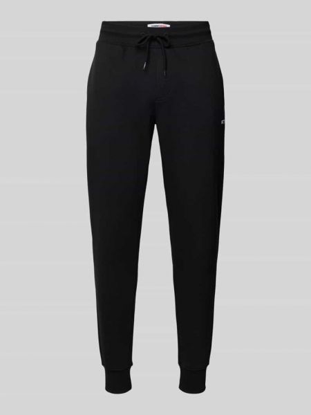 Spodnie sportowe slim fit Tommy Jeans czarne