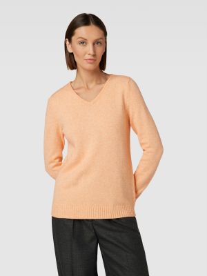 Dzianinowy sweter Vila pomarańczowy