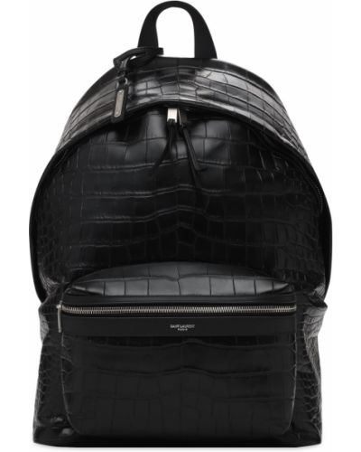 Kožený batoh Saint Laurent čierna