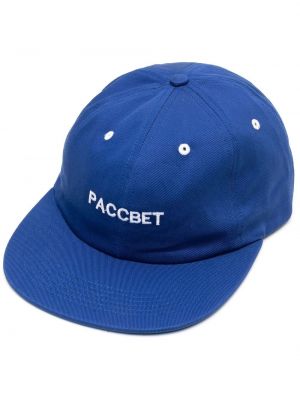 Cappello con visiera ricamato Paccbet blu