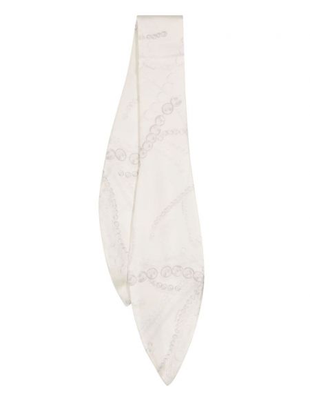 Fular de mătase cu imagine asimetric Lanvin bej