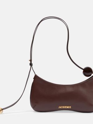 Кожаная сумка через плечо Jacquemus коричневая