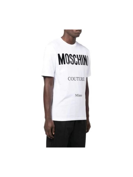 Koszulka bawełniana casual Moschino biała