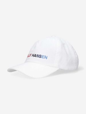 Biała czapka z daszkiem sztruksowa Helly Hansen