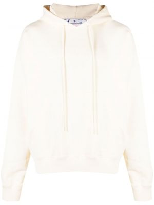 Βαμβακερός φούτερ με κουκούλα με σχέδιο Off-white λευκό