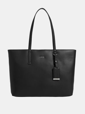 Bolso shopper con cremallera elegante Calvin Klein negro