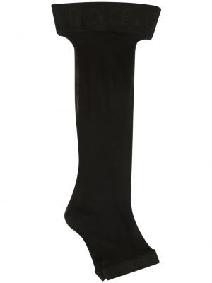 Чорапи за жартиери Dolce & Gabbana черно