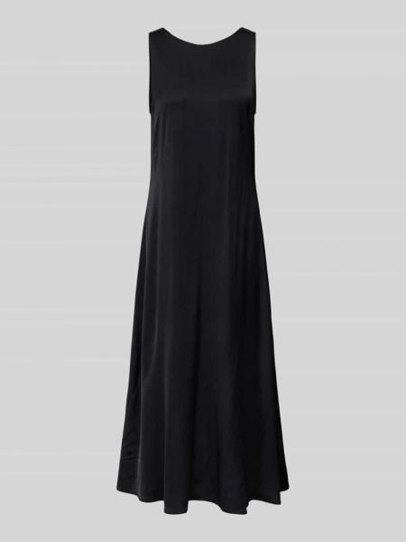 Sukienka midi bez rękawów relaxed fit w jednolitym kolorze Marc O'polo czarna