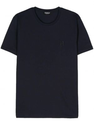 T-shirt brodé en coton Dondup bleu