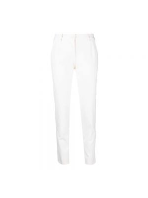Pantaloni dritti a vita bassa di lana Dolce & Gabbana bianco