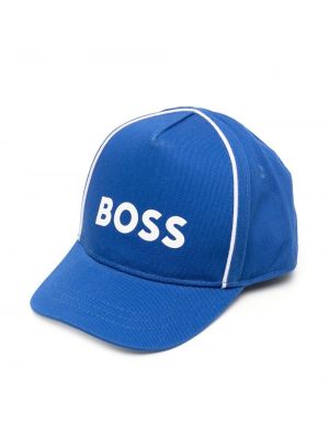 Cappello con visiera con stampa Boss Kidswear blu
