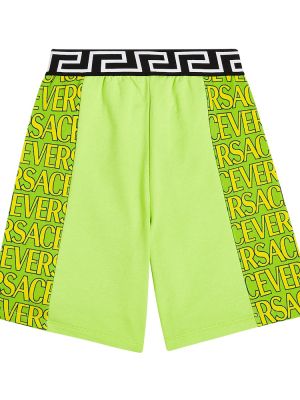 Jersey puuvilla shortsit pojille Versace Kids vihreä