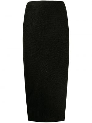 Falda de tubo ajustada de cintura alta Armani Exchange negro