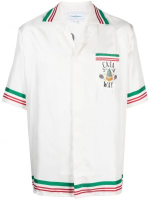 Pruhovaná hedvábná košile Casablanca