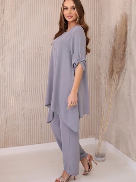 Relaxed fit bluza Fasardi siva