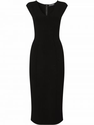 V-hals montert dress Dolce & Gabbana svart