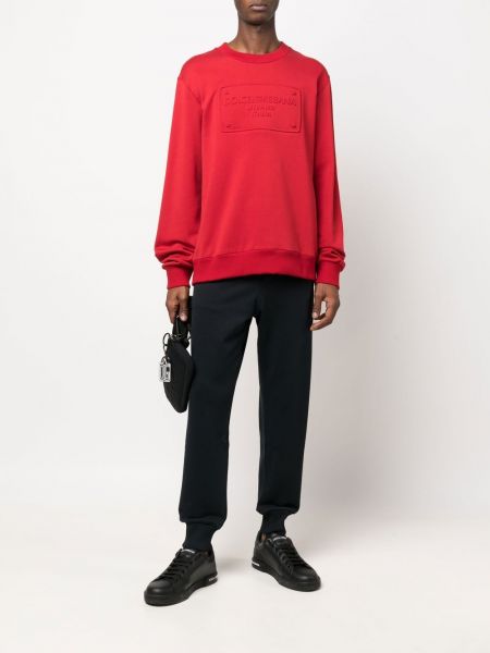 Bluza z okrągłym dekoltem Dolce And Gabbana czerwona