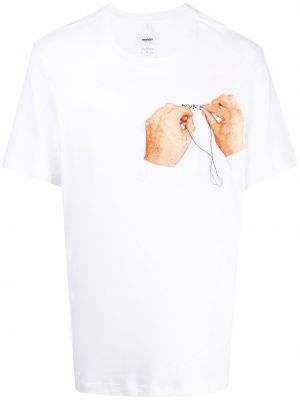 Тениска с принт Doublet бяло