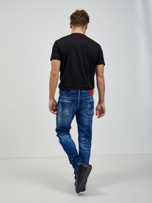 Priliehavé džínsy s rovným strihom Dsquared2 modrá