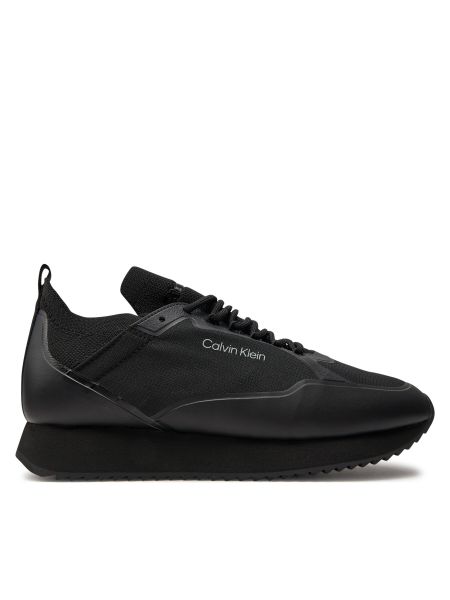 Мереживні нейлонові кросівки на шнурівці Calvin Klein чорні