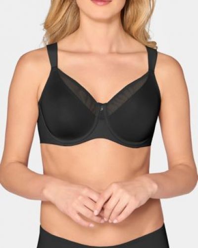 Womens TRIUMPH True Shape Sensation Non Padded Underwired Minimiser Bra C-G - Black, Black