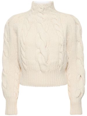 Suéter de lana de punto Zimmermann blanco