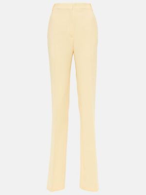 Rovné kalhoty s vysokým pasem The Attico žluté