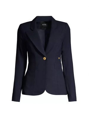 Однобортный шерстяной пиджак Duchess Smythe, темно-синий