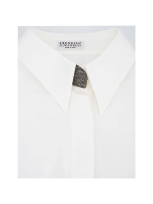 Blusa de seda Brunello Cucinelli blanco