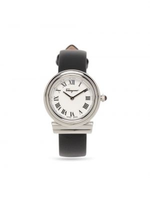 Zegarek skórzany Salvatore Ferragamo Watches czarny