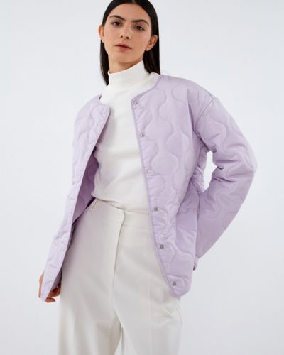 Стеганая куртка Zarina, фиолетовая