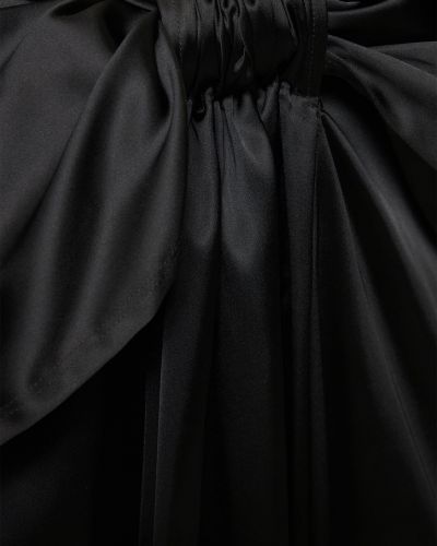 Saténová sukňa s mašľou Sid Neigum čierna