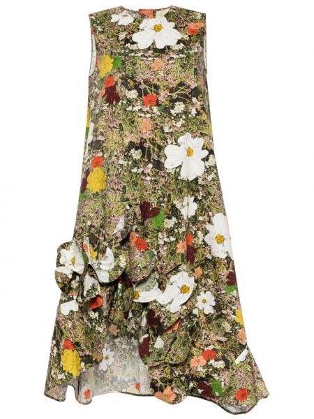 Φλοράλ βαμβακερή μίντι φόρεμα με σχέδιο Jnby