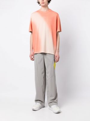 Tričko s výšivkou s přechodem barev A-cold-wall* oranžové