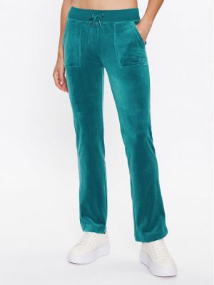 Priliehavé teplákové nohavice Juicy Couture zelená