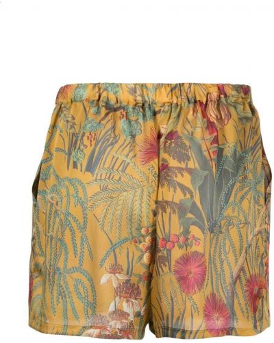 Pantalones cortos de flores Carine Gilson amarillo
