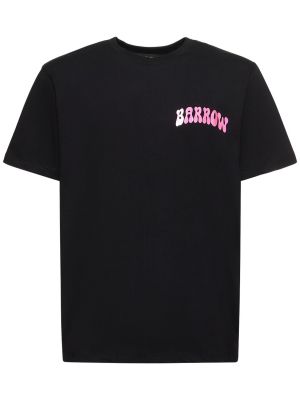 Памучна тениска с принт Barrow бежово