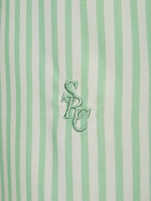 Pruhovaná košeľa Sporty & Rich zelená