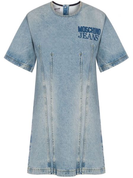 Painettu farkkumekko Moschino Jeans sininen