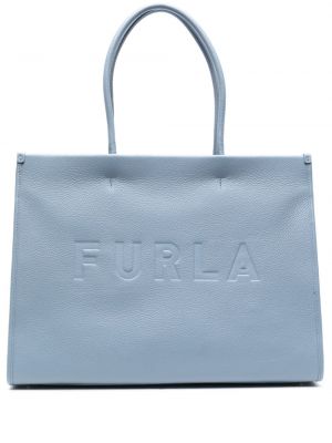 Τσάντα shopper Furla μπλε