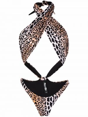 Badeanzug mit print mit leopardenmuster Reina Olga braun