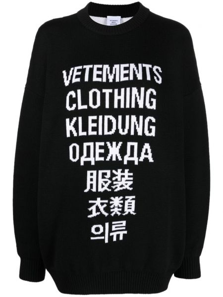 Sweatshirt mit print Vetements schwarz