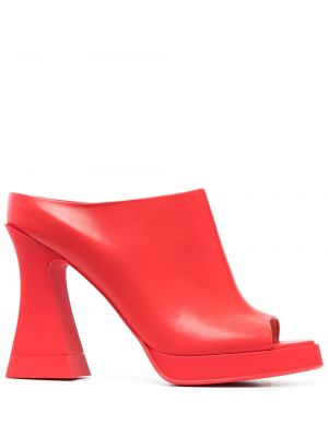 Papuci tip mules cu platformă Agl roșu