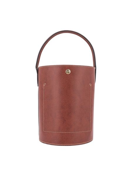 Bolsa de cuero Longchamp marrón
