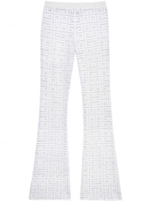 Pantaloni din jacard Givenchy alb