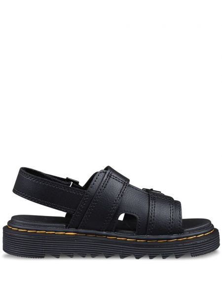 Nahka nauhalliset sandaalit tytöille Dr. Martens Kids musta