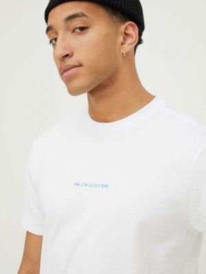 Bavlněné tričko s potiskem Quiksilver bílé